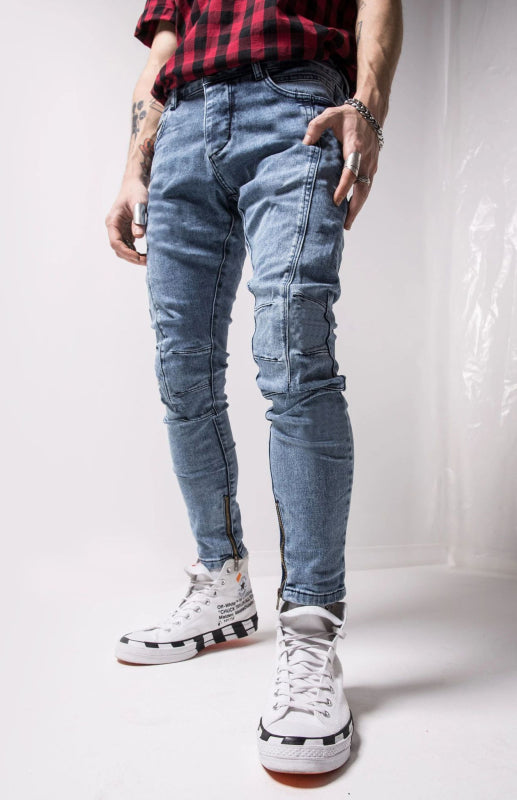 Men's Ankle Zipper Skinny Fit Jeans