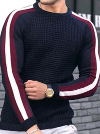 Thumbnail for Men's Legend Stripe Sleeve Waffle Knit T-Shirt