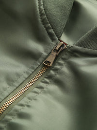 Thumbnail for Full Size Men's Zip Bomber Jacket