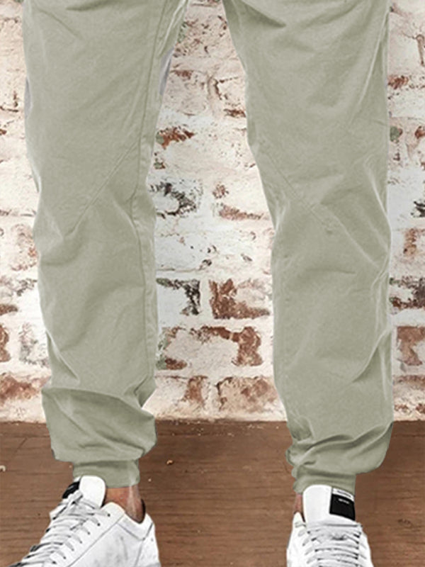 Men's Drawstring Waist Solid Color Jogger Pants