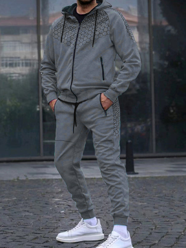 Men's Performance Zipper Hooded Sweatsuit
