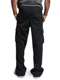 Thumbnail for Men's Solid Color Drawstring Waist Cargo Pants