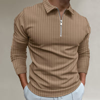 Thumbnail for Men's Slim-fit Polo Strip Shirt