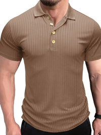 Thumbnail for Men's Solid Color Short Sleeve Polo Top