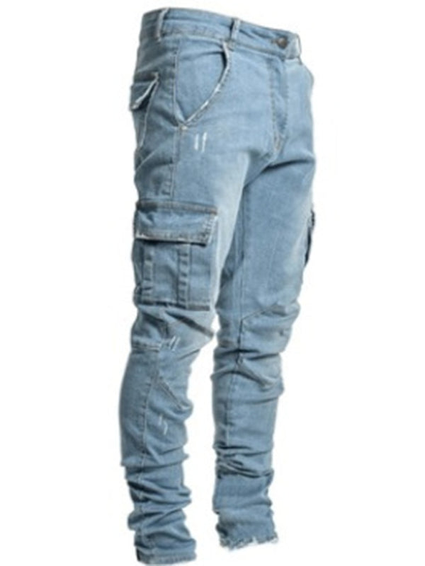Men's Full Size Cargo Skinny Fit Jeans