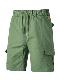 Thumbnail for Men's Solid Color Double-Knit Cargo Shorts