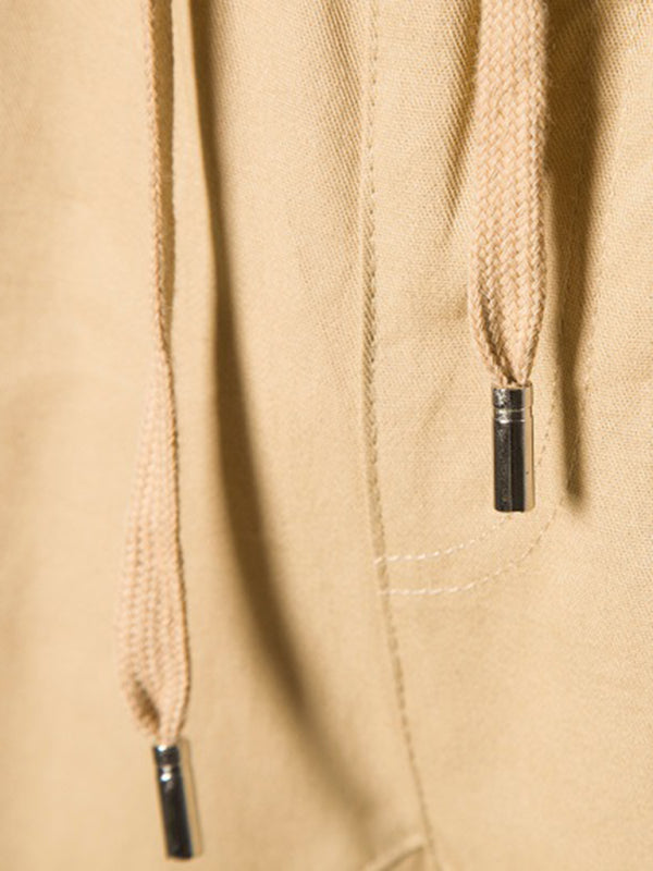 Men's Solid Color Double-Knit Cargo Shorts