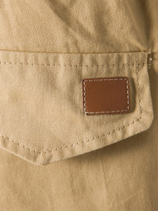 Men's Solid Color Double-Knit Cargo Shorts