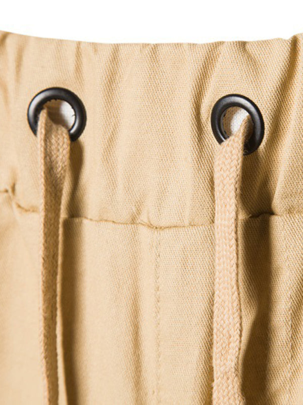 Men's Solid Color Double-Knit Cargo Shorts