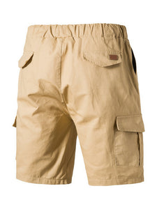 Men's Solid Color Double-Knit Cargo Shorts