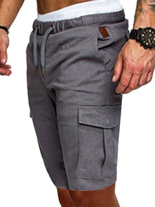 Men's Solid Color Double-Knit Cargo Shorts