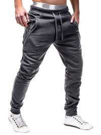 Thumbnail for Men's Solid Color Zip Cuff Joggers
