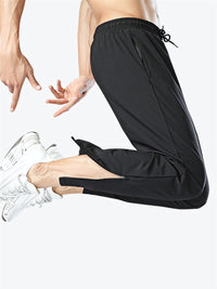 Thumbnail for Men's Active Drawstring Side Zipper Pants