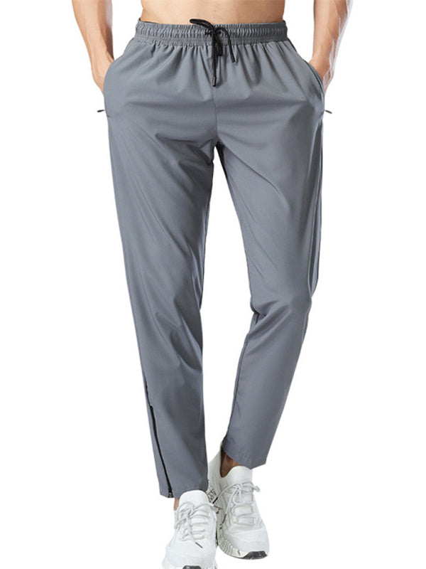Men's Active Drawstring Side Zipper Pants