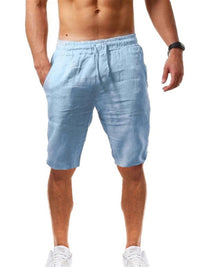 Thumbnail for Men's Loose Linen Breathable Shorts