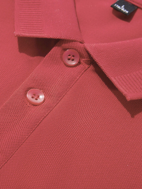 Retro Lapel Loose Knit Casual V Neck Men's Polo Shirt