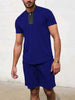Men's Color Quarter Zip Short Sleeve  & Shorts