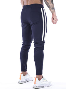 Contrast Stripe Zip-Up Active Sweatpants
