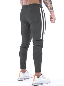 Contrast Stripe Zip-Up Active Sweatpants