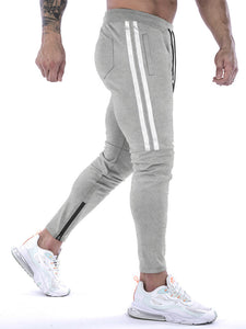 Contrast Stripe Zip-Up Active Sweatpants