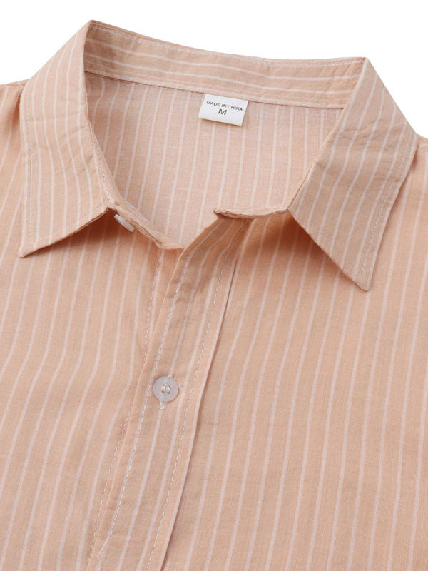 Men's Plaid Print Button-Up Shirt