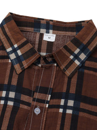 Thumbnail for Men's Plaid Print Button-Up Shirt