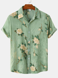 Thumbnail for Men's Floral Short Sleeve Shirt