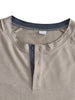 Men's Casual Pleated T-Shirt Button Collar Short Sleeve Shirt