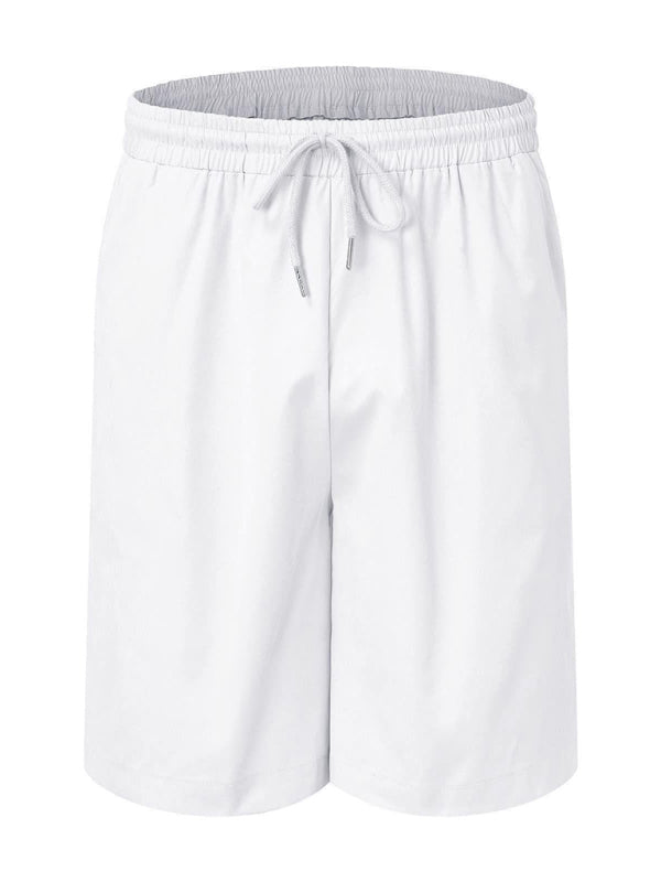 Simple Sports Short Sleeve Top & Shorts Linen Set