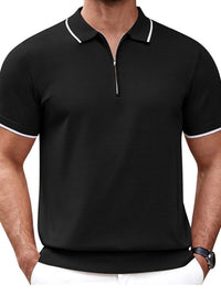 Thumbnail for Men's Zipper Lapel Collar Shirt
