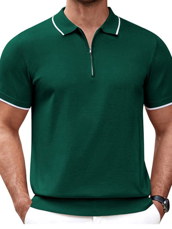 Men's Zipper Lapel Collar Shirt