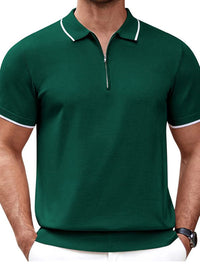 Thumbnail for Men's Zipper Lapel Collar Shirt