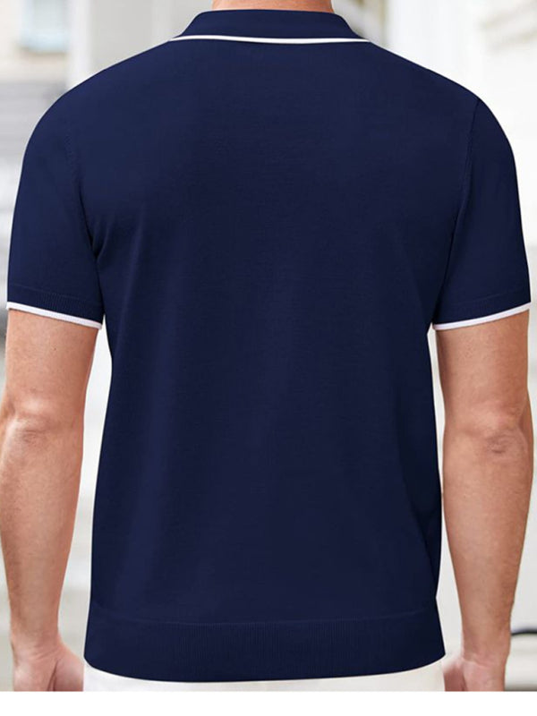 Men's Zipper Lapel Collar Shirt