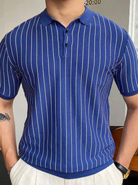 Thumbnail for Men's Pinstripe Polo Shirt
