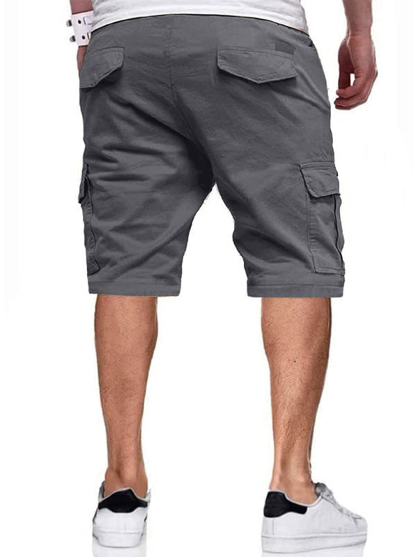 Men's Color Block Drawstring Cargo Shorts