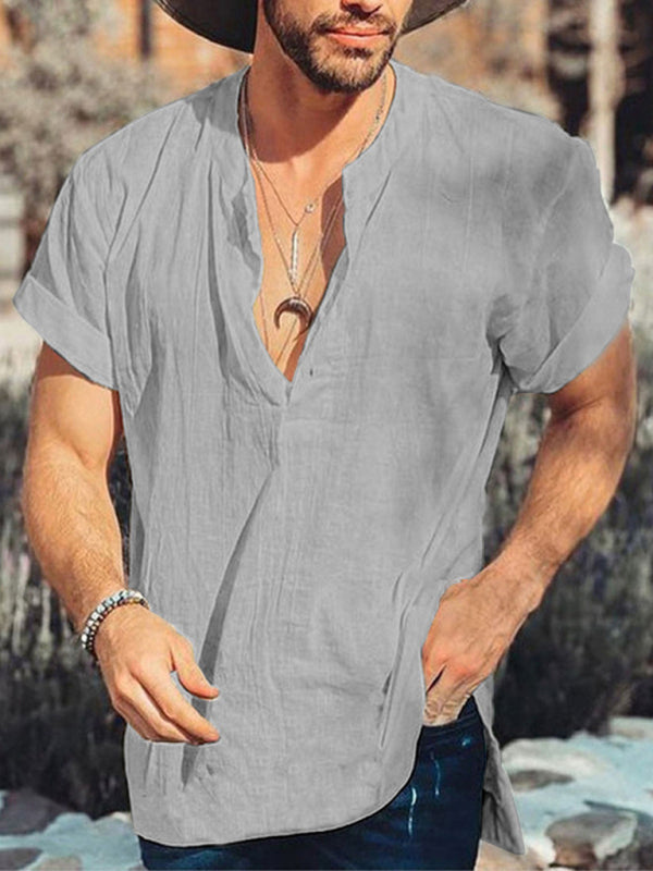 Men's Cotton Blend Henley Shirt