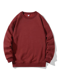 Thumbnail for Full Size Men's Solid Color Round Neck Sweatshirt