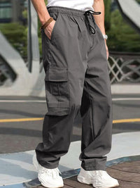 Thumbnail for Men's Loose Straight Casual Cargo Pants