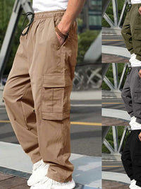 Thumbnail for Men's Loose Straight Casual Cargo Pants