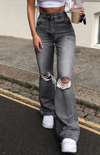 Thumbnail for Women's Wide Leg Flared Jeans