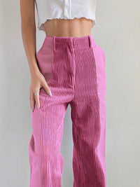 Thumbnail for Solid Color Loose Casual Corduroy Pants