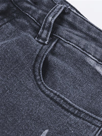 Thumbnail for Zip Fly High Waist Paint Splatter Slim Jeans