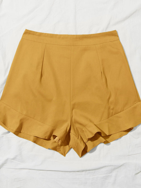 Women's Lotus Leaf Edge Loose Casual Shorts