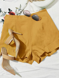 Thumbnail for Women's Lotus Leaf Edge Loose Casual Shorts