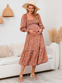 Thumbnail for Maternity Chiffon Floral Dress