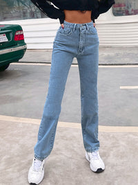 Thumbnail for High Waist Straight-leg Denim Jeans