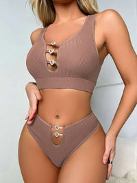 Thumbnail for Ribbed Tank+High Waist Panty Set