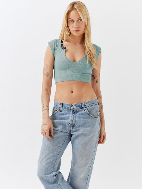Women's Knitted Cropped top