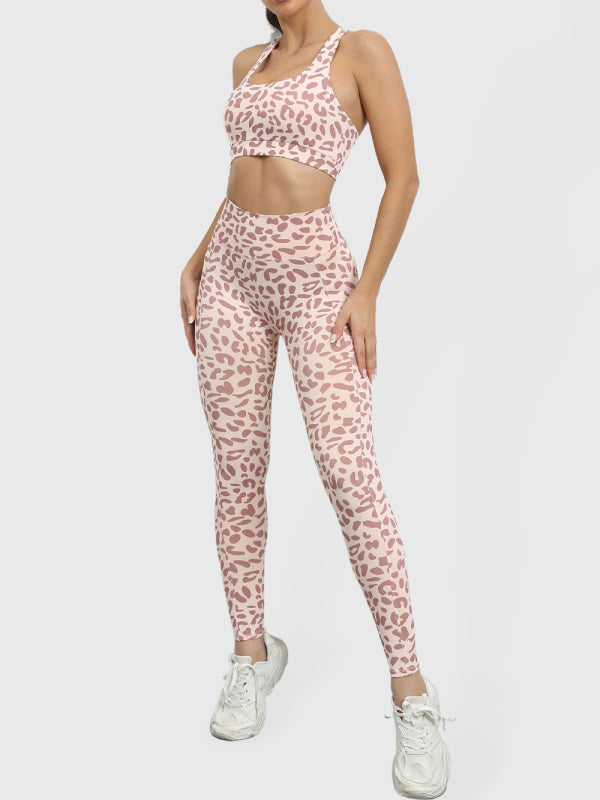 Leopard Print Active Top and Leggings