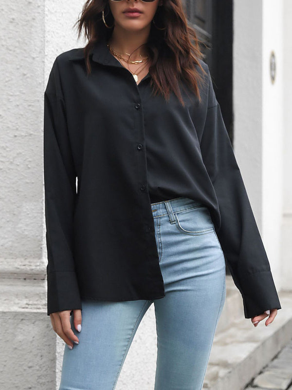 Women's Long Sleeve Drop Shoulder Shirt